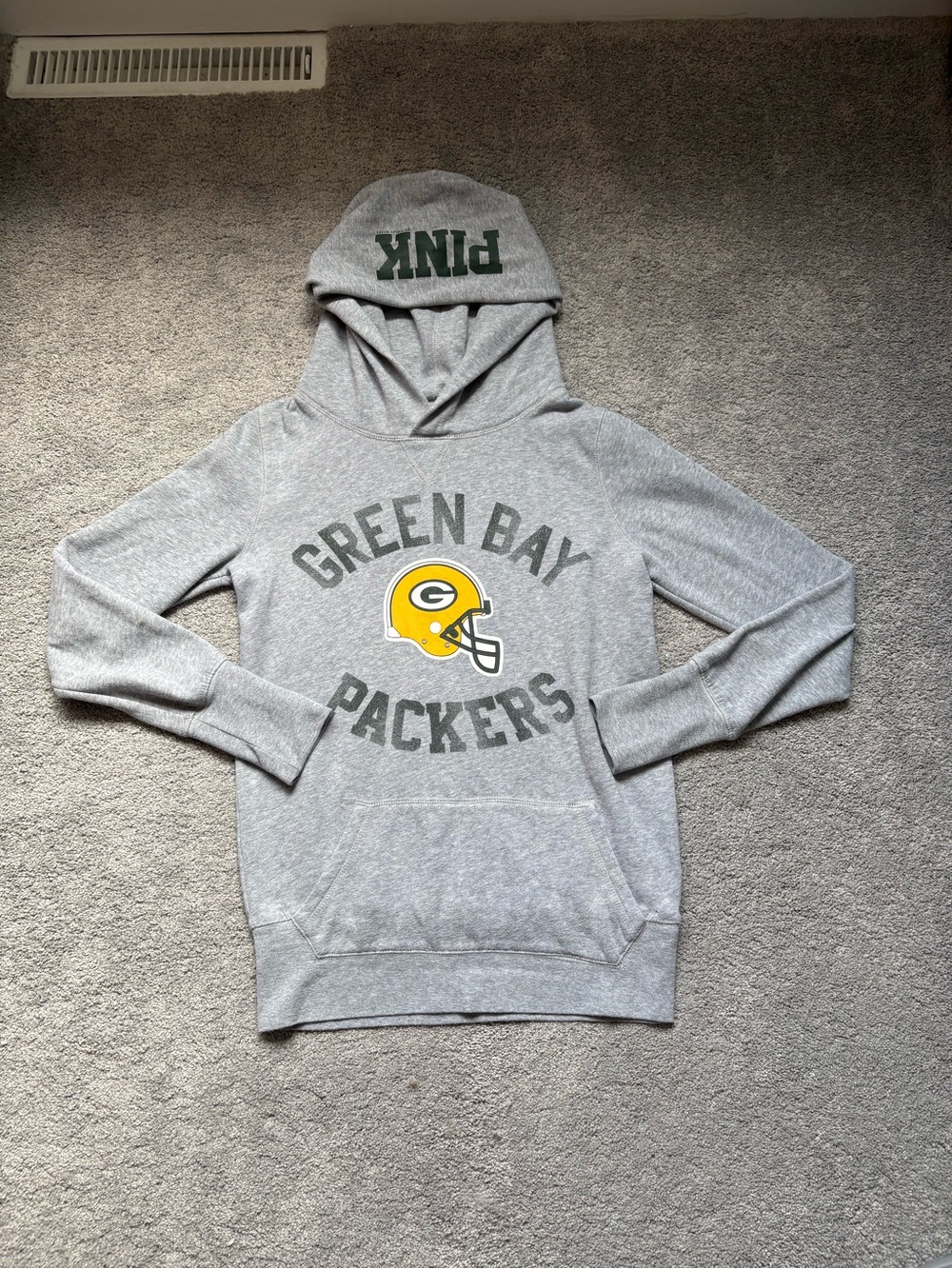 Victoria's Secret PINK Gray Green Bay Packers Hoodie